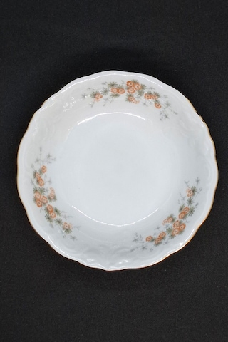 Hawel Polonya Antika Porselen Çerezlik Tabak 13 Cm Bej