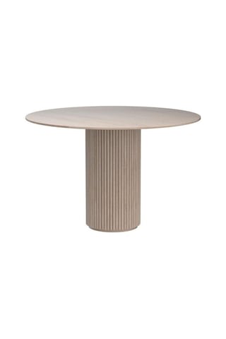 Breeze Yuvarlak Ahşap Bohem Masa 130x130 Krem