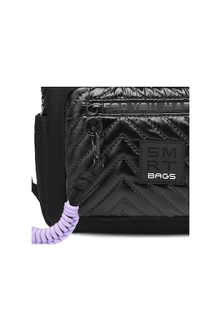 Smart Bags Parlak Kumaş Çapraz Askılı Kadın Postacı Çantası 3251 Siyah