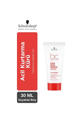 Bc Clean İşlem Görmüş ve Yıpranmış Saçlar için Acil Kurtarma Maskesi 30 ML