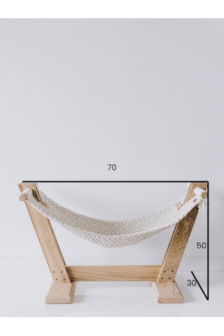 Ahşap Kedi Hamağı - Dekoratif Kedi Yatağı