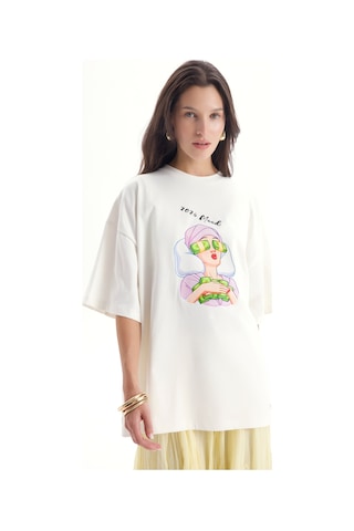 Mai Studıos Mai Studios Co. Mood Oversize Beyaz T-shirt BEYAZ