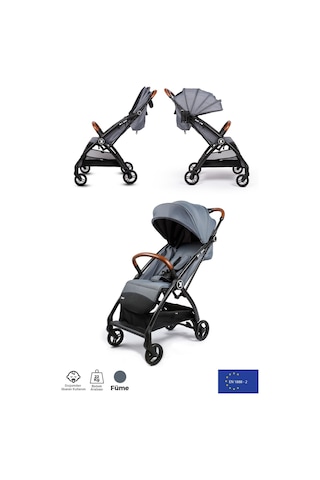 Kanz Xflop Autofold Kabin Boy Bebek Arabası Dark Grey