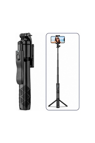 Lexroo Sf-11 Bluetooth Kumandalı Uzatılabilir Selfie Stick Tripod Kablosuz Çekim Destekli