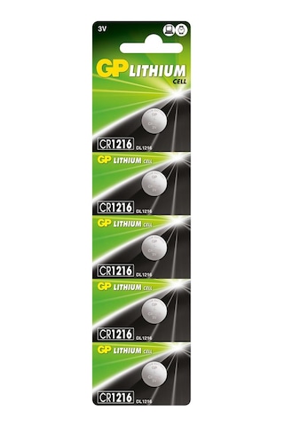 Gp Cr1216-c5 3v Lityum Düğme Pil 5'li Paket