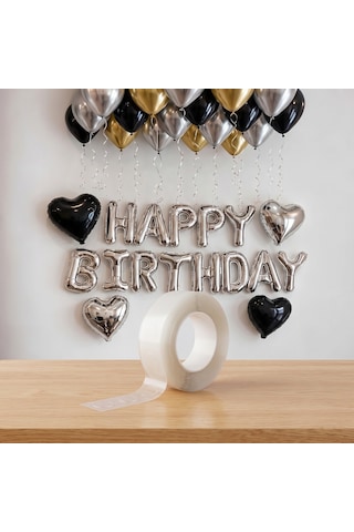 Bakgelal Şeffaf Balon Yapıştırma Bandı 7 Li Set - Doğum Günü Ve Parti Süsleme Çift Taraflı Yapıştırıcı - 9005475731245 0 - 99