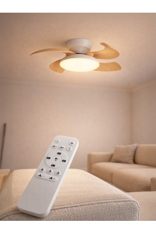 Orbus Vl6s Uzaktan Kumandalı Modern Led Tavan Vantilatörü - Hız Ve Işık Ayarı Çok Renkli