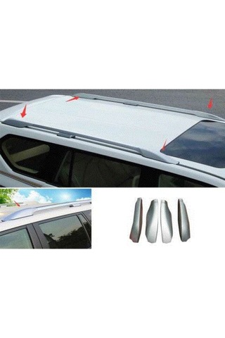 Toyota Uyumlu Prado Fj 150 Tavan Çıtası 2010 2017 Oem Style Silver Gri