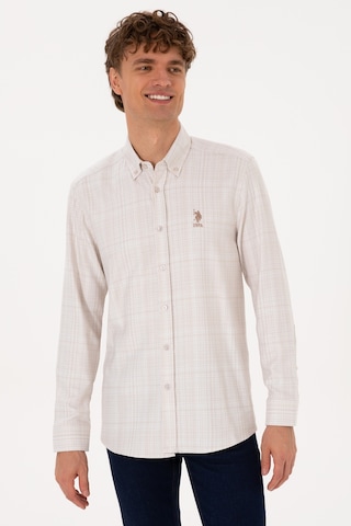 U.s. Polo Assn. Erkek Gömlek Desenli 50316640-vr256 İnci