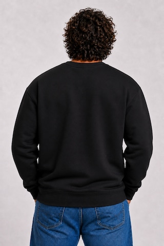 Starbattal Erkek Büyük Beden Sıfır Yaka 3ip Sweat Black 24202 Sıyah-2856 Siyah