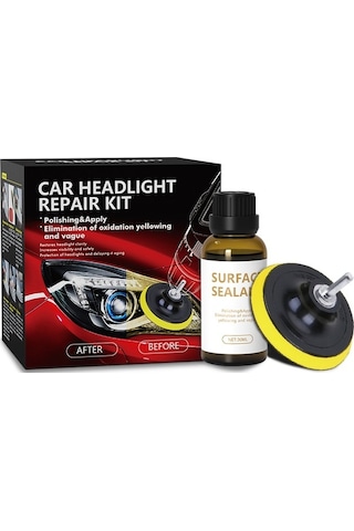 Fortunelane Arac Farı Yenileme Seti - Çizik Tamiri, Sararma Çözücü - Parlaklık Artırır