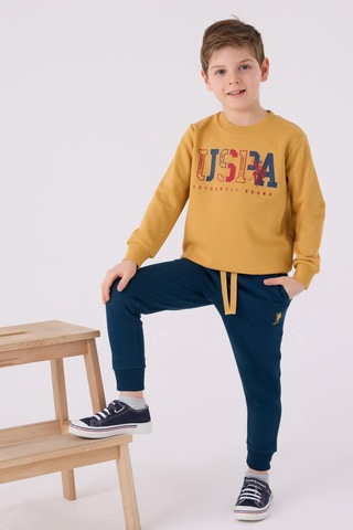 U.s. Polo Assn. Erkek Çocuk Hardal Pijama Takım 50299429-vr072 Hardal