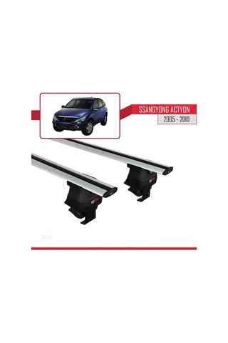 Ssangyong Actyon 2005-2010 Arası İle Uyumlu Ace-4 Ara Atkı Tavan Barı Gri