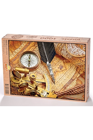 King Of Puzzle Pusula Ve Harita Ahşap Puzzle 1000 Parça