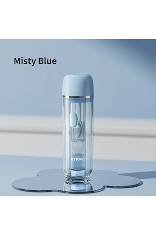 Techbloom Portable Katlanabilir Seyahat Dis Fircasi Seti Blue Ortodontik Dis Fircasi Dis Macunu Ve Bardakli 11.8x5cm Çift Kişilik