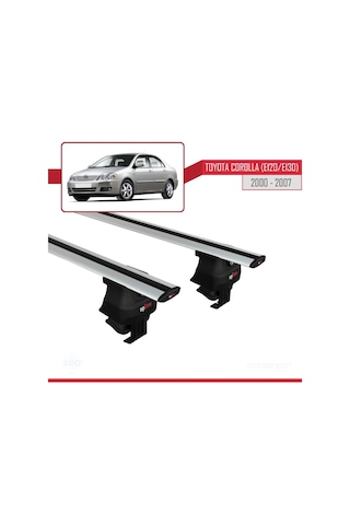 Toyota Corolla E120 Sedan 2000-2007 Arası İle Uyumlu Ace-4 Ara Atkı Tavan Barı Gri