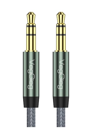 Veggieg 3.5mm Jack Trs Hi-fi Örgülü Aux Ses Kablosu 3 Metre