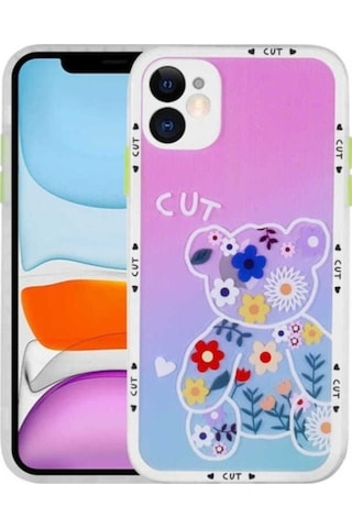 Apple Uyumlu iPhone 11 Kılıf Kamera Korumalı Desenli Sert Zore Hess Kapak No10
