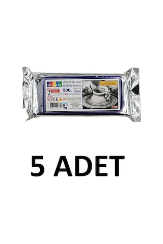 Beyaz Kil Hamuru 500 Gr X 5 Adet 2,5 Kg Hava İle Kuruyan Seramik & Heykel Kili Doğal Modelleme H