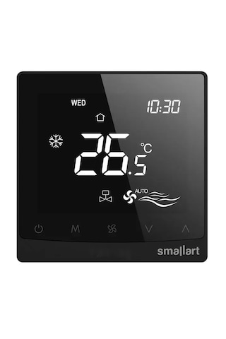 Smallart Sm-2105-sdm-b Modbus Haberleşmeli Dijital Fancoil Termostatı 2 Ve 4 Borulu