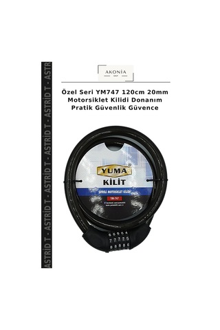 Özel Seri Ym747 120cm 20mm Motorsiklet Kilidi Donanım Pratik Güvenlik Güvence