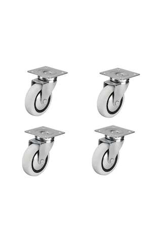 4 Adet Hts Döner Tablalı Mobilya Tekeri Tekerlek Çap : 74 Mm Kod : 351