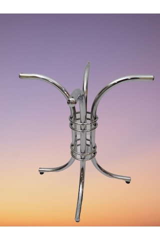 Masa Ayak Japon Metal MODEL Transmisyon Çelik Nikelaj  90 cm Yuvarlak Tabla İçin Kutuda sevk El Yapım
