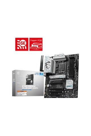 Msı B760 Gamıng Plus Wıfı Ddr4 Intel Lga1700 Ddr4 5333+ Oc Mhz Aaaa43msı0063