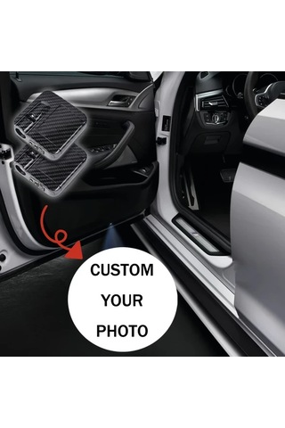 Motion003 Özel Tasarim Karbon Fiber 4 Adet Led Hos Geldiniz Isiklari Araba Suv Kapida Aydinlanan