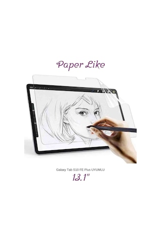 Galaxy Tab S10 Fe Plus Uyumlu 13.1 İnç Gerçek Kağıt Hissi Parlama Önleyici Paper Like Ekran Koruyucu