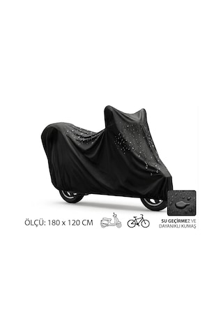 Motosiklet Ve Scooter Koruma Brandası - Su Ve Toz Geçirmez 180x120 Cm