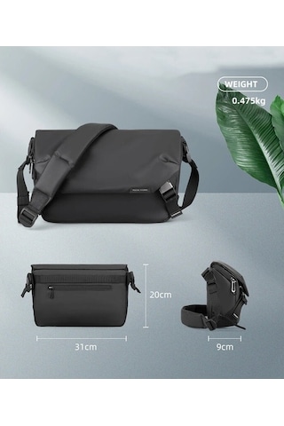 Prestigegoods Mark Ryden Mr8109 Oxford Omuz Çantası - Erkek Öğrenci Dostu Postacı Çantası Siyah