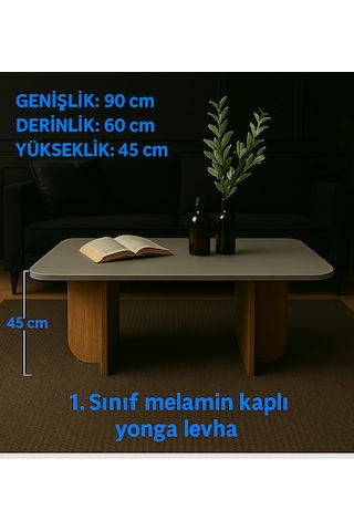 Stik Modern Orta Sehpa Dekoratif Kolay Kurulum Estetik Küçük Salo