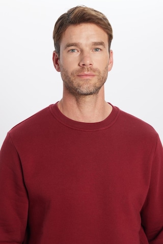 Tudors Unisex Oversize Geniş Kesim Pamuklu Yumuşak Dokulu İçi Polarlı Basic Bordo Bisiklet Yaka Sweatshirt-31983 Bordo