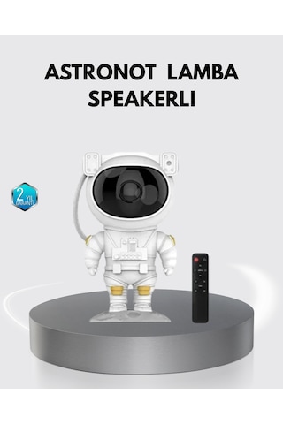 Astronot Şekilli Galaxy Projeksiyon Lambası Nebula Efektli Dekoratif Lamba