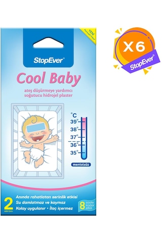 Stopever Cool Baby Ateş Düşürmeye Yardımcı Soğutucu Hidrojel Plas 6'Lı