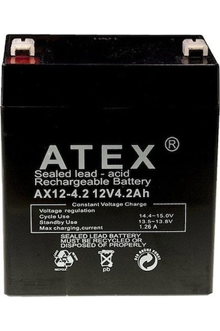 Atex Ax12-4.2 12 Volt 4.2 Amper Kuru Akü 90x70x101 Mm