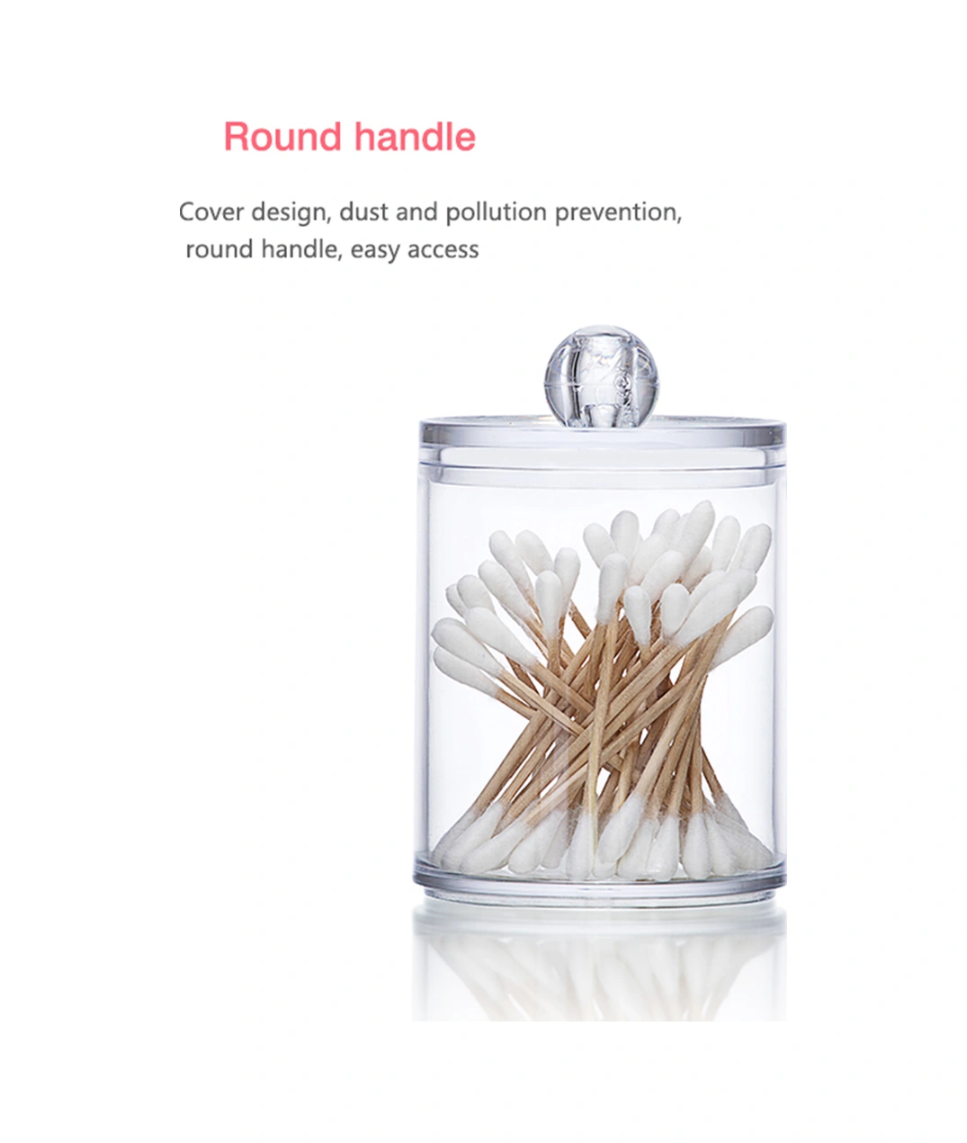 Skycity Akrilik Transparan Çift Katlı Kosmetik Saklama Kutusu - Dudak Ruj, Pamuk Yastık Ve Q-tip Depolama, Kolay Temizlenir Diğer