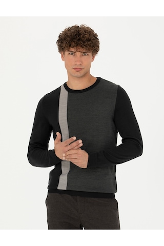 Pierre Cardin Erkek Siyah Triko Kazak 50278089-vr046 Siyah