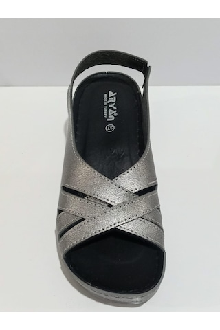 Aryan 37-759 Anatomic Kadın Dolgu Topuk Sandalet Siyah