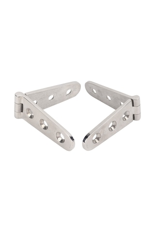 Lemestar 316 Paslanmaz Çelik Marine Menteşe - Açık Kapı, Gemi/ev Kabin Uygulamaları - 152x30mm, 4mm Kalınlık, 2 Adet Üç Delikli Uzun Tip