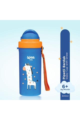 Wee Baby Pipetli Bardak 300 ML Mavi