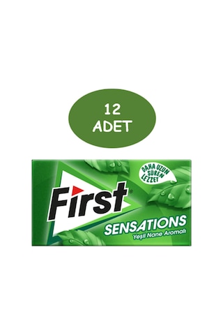First Sensations Yeşil Nane Aromalı Sakız 12 x 27 G