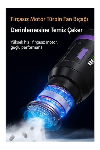 Mini Şarjlı Süpürge Üfleme Özellikli 8 Başlıklı Güçlü Motorlu Araba Ev Klavye Ve Hassas Alan Temizliği Diğer