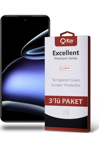General Mobile Gm24 Pro Temperli Ekran Koruyucu Kırılmaz Cam Ekonomik 3'lü Paket