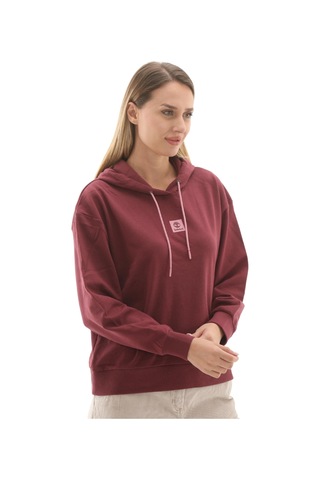 B0a5sx26481-r Timberland Stack Logo Loop Back Hoodie Kadın Sweatshirt Bordo B0a5sx26481-r Bordo