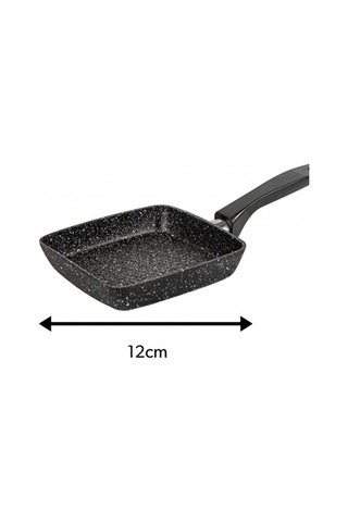 Rss Lav Granit Mini Kare Sos Tavası 12 Cm Siyah