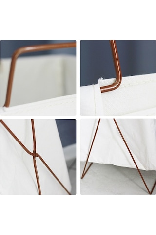 Novahub 52 L Katlanabilir Demir Raf Çamaşır Sepeti Pamuk Keten Kirli Giysiler L Bonne Diğer