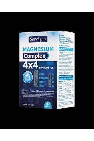 Sorvagen 4x4 Magnezyum Complex - 60 Tablet