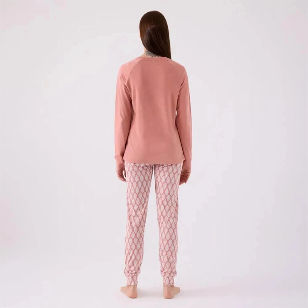 Arnetta Ar3072s Kadın Yetişkin Kışlık Pijama Takımı Retro Pembe